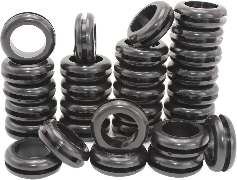 EASYEAH Store Rubber Grommets for Wiring 3/4 in Drill Hole, 5/8 in ID Firewall Grommet Automotive, Eyelet Ring Gasket Hole Grommets for Metal Electric Box, Wires Cables Hoses Protection, 30 Pcs, 8x10 mm - Image 1